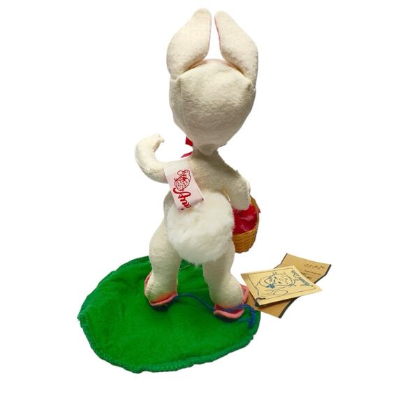 Annalee Doll Easter Bunny Kid w/Basket 7" tall 1996 Tags & Bag - Picture 2 of 10